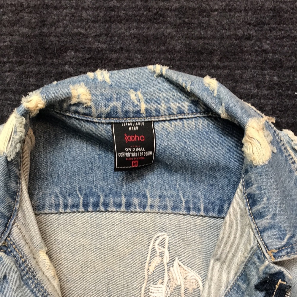 🎉Host Pick🎉Established Mark Grunge Thrashed Denim Jacket - Picture 4 of 7